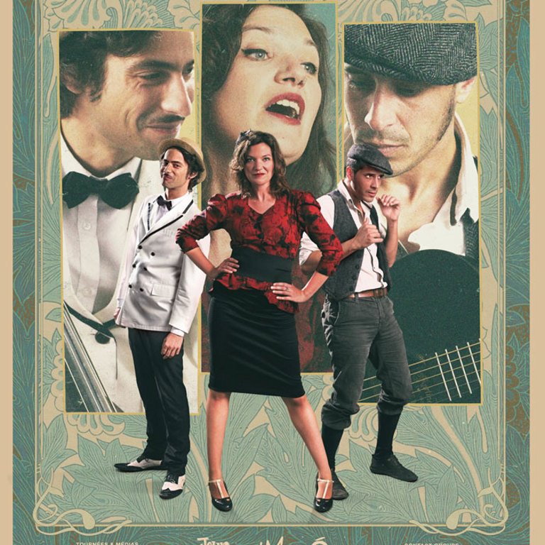 Trois silhouettes se découpent dans le halo. Gina est une chanteuse à la gouaille provocatrice et sensuelle. Elle est accompagnée de Léon, guitariste un peu roublard et de Diego, contrebassiste faussement dandy complètement loufoque. Chargés de peps et de bonne humeur, ils nous entraînent dans un cabaret insolite, piochant joyeusement dans le répertoire de la chanson française et s'amusant avec les spectateurs au détour d'un morceau.

De Mistinguett à Boris Vian, de la Java Chauve à l'Homme à la Moto, de La Môme Catch-Catch à Hôtel du Nord, le trio sème son grain de folie, dans une mise en scène jubilatoire et une musique pleine de fraîcheur. Pour tous les jeunes, d'hier et d'aujourd'hui.

Durée du spectacle : 1h25
Avec Émilie DROUET MARQUÉ, Corentin ROTUREAU, François SAUMONNEAU